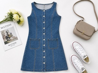 jeanswear jean dress, size L.  /2E