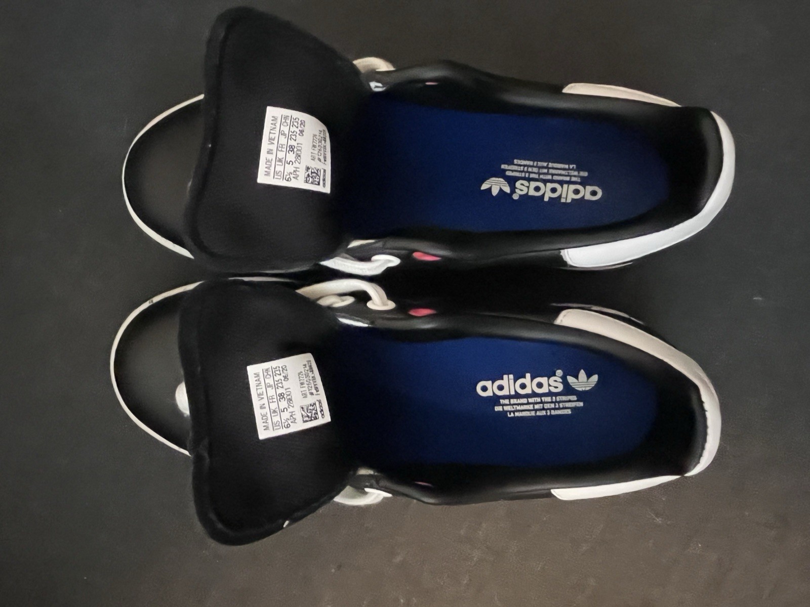 adidas Stan Smith FW2226 Women's Black White Pink Black Red Speckled Sneakers thumbnail 7