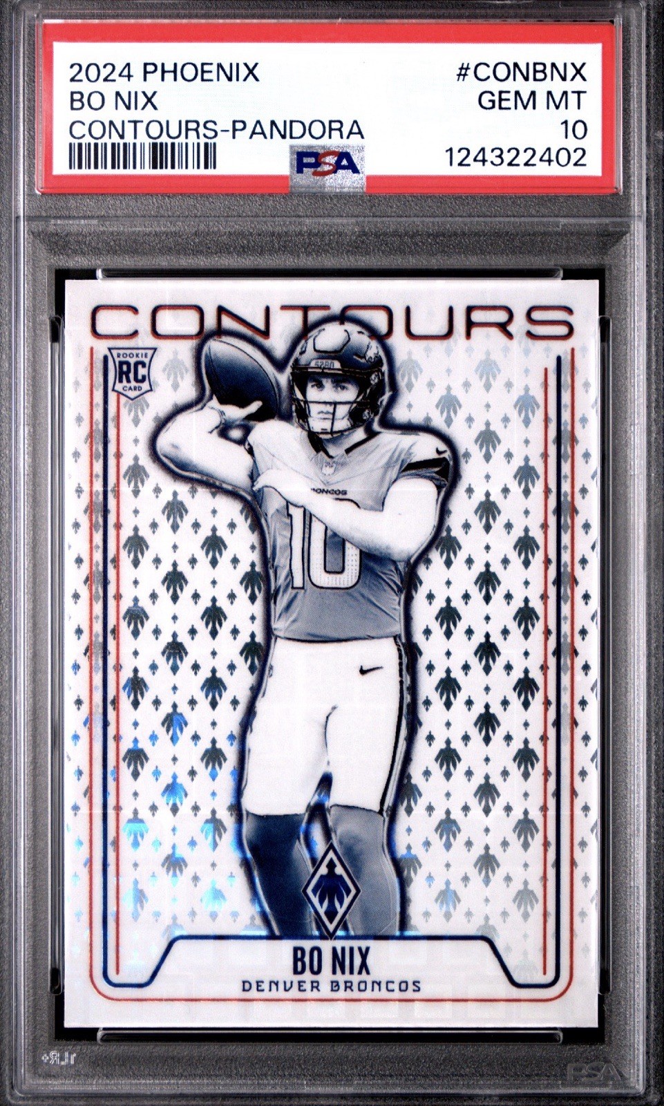 Bo Nix Panini Phoenix Contours #CONBNX Pandora