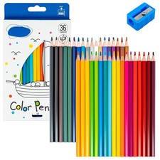 36PCS Colored Pencils Set Soft Core Adult Coloring Drawing Sketching Art
