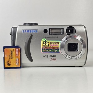 Samsung Digital Camera Digimax 240 2.0MP With SD Card Silver Tested Samsung