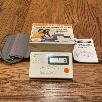 Omron HEM-712C Automatic Inflation Blood Pressure And Pulse Monitor