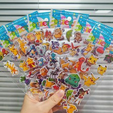 Set of 6 Sheets of POKEMON Stickers   Kids  Stickers Pikachu and others 