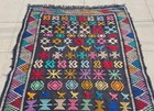 Rare Hand Knotted Vintage Morocco Sumouk Kilim Kilm Wool Area Rug 4.7 x 3.3 Ft — photo 5