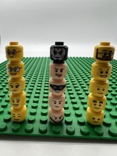 Lego Head Lot of 15 Mixed Themes Lego Minifigure Parts Lego Heads Used LOT 8