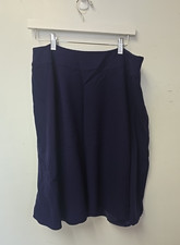 Vtg Talbots Navy Blue 100 Wool Work Career Casual A-Line Skirt Womans Size 18W