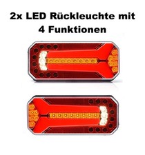 2 LED Rückleuchte Rücklicht 12V 24V für LKW PKW Anhänger 4 Funktionen  E20 SET  