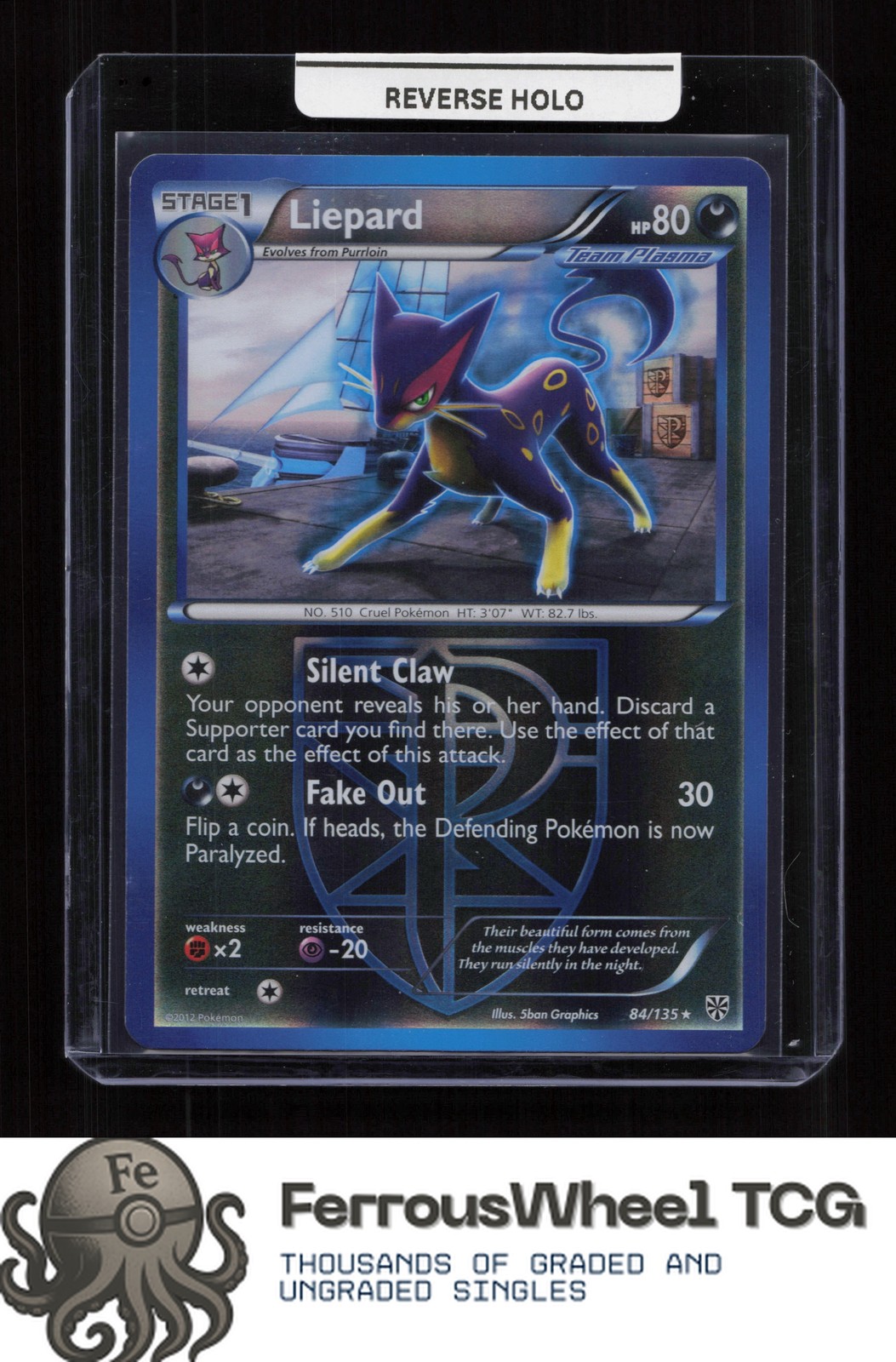 Liepard (Team Plasma) 84/135 - Plasma Storm - Reverse Holo (LP)