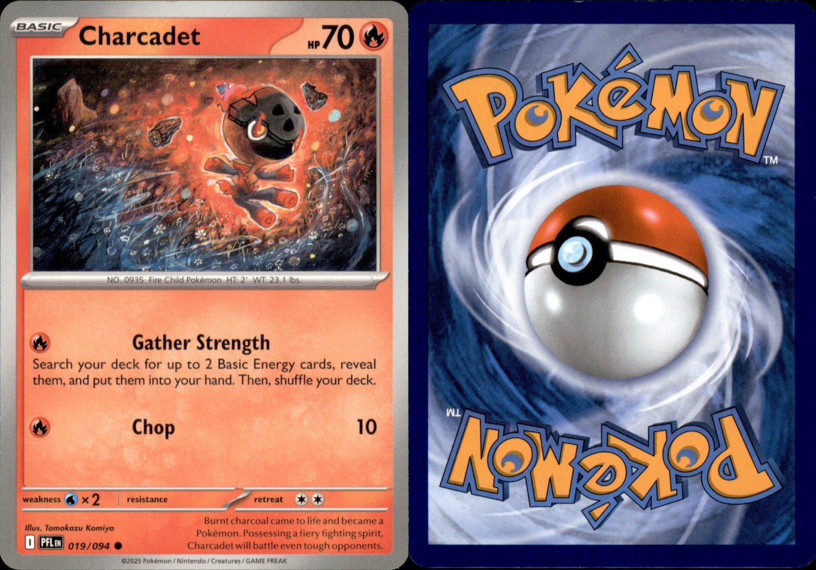 Charcadet Normal 019/094 2025 Fire LP ME02: Phantasmal Flames Common