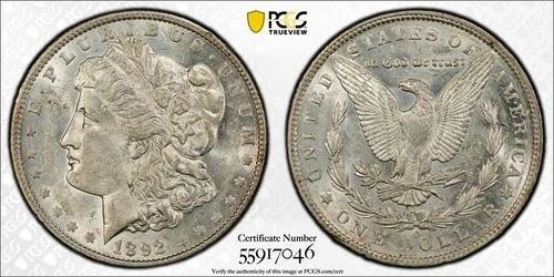 1892-O $1 Silver Morgan Dollar PCGS AU 58 #7046
