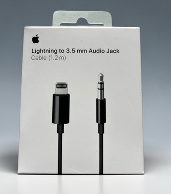 Apple Lightning to 3.5 mm Audio Jack Cable (1.2 m) A1879 Black New in Box