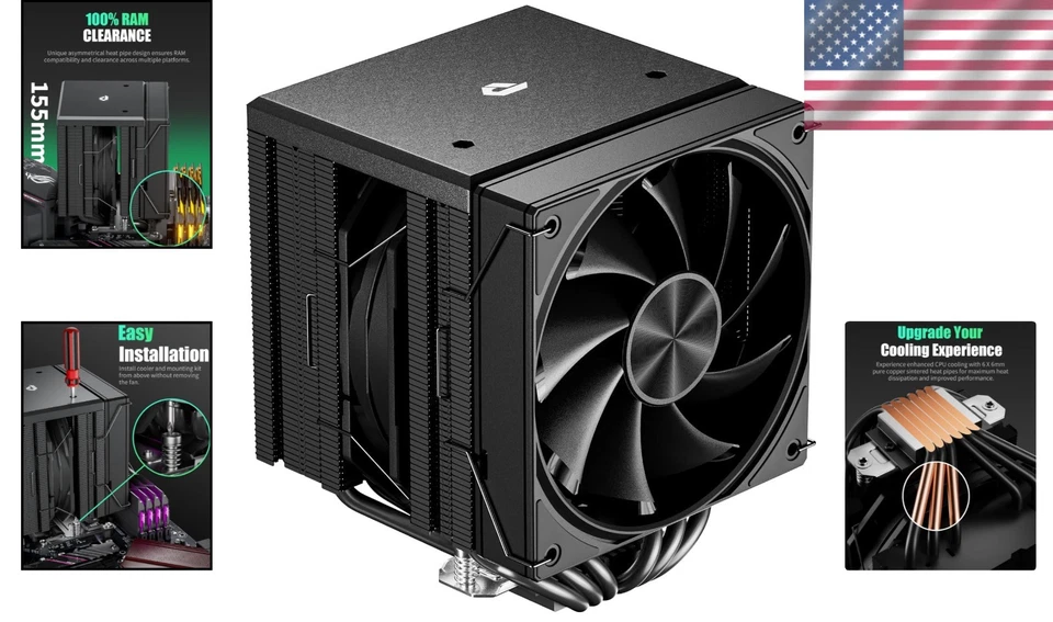 Dual Tower Air CPU Cooler with 120mm PWM Fan and Heat Pipes - Image 2 of 4