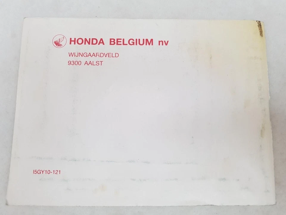 HONDA VISION SA50 Motorcycle Handbook c1988 FRENCH&ENGLISH TEXT #I5GY10-121 - Image 3 of 3
