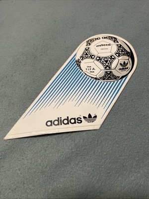Alter Aufkleber Sticker Adidas Azteca México Logo Fußball Vintage 20 cm