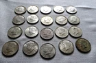 90% SILVER 1964 KENNEDY HALF DOLLAR ROLL OF 20 COINS. $10 FACE VALUE
