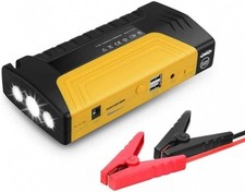 Avviatore Batteria Auto 12V Jump Starter Booster Emergenza Power Bank con Torcia