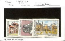 Czechoslovakia Postage Stamp, #2867-2869 Mint NH, 1992 Troja Castle (AB)