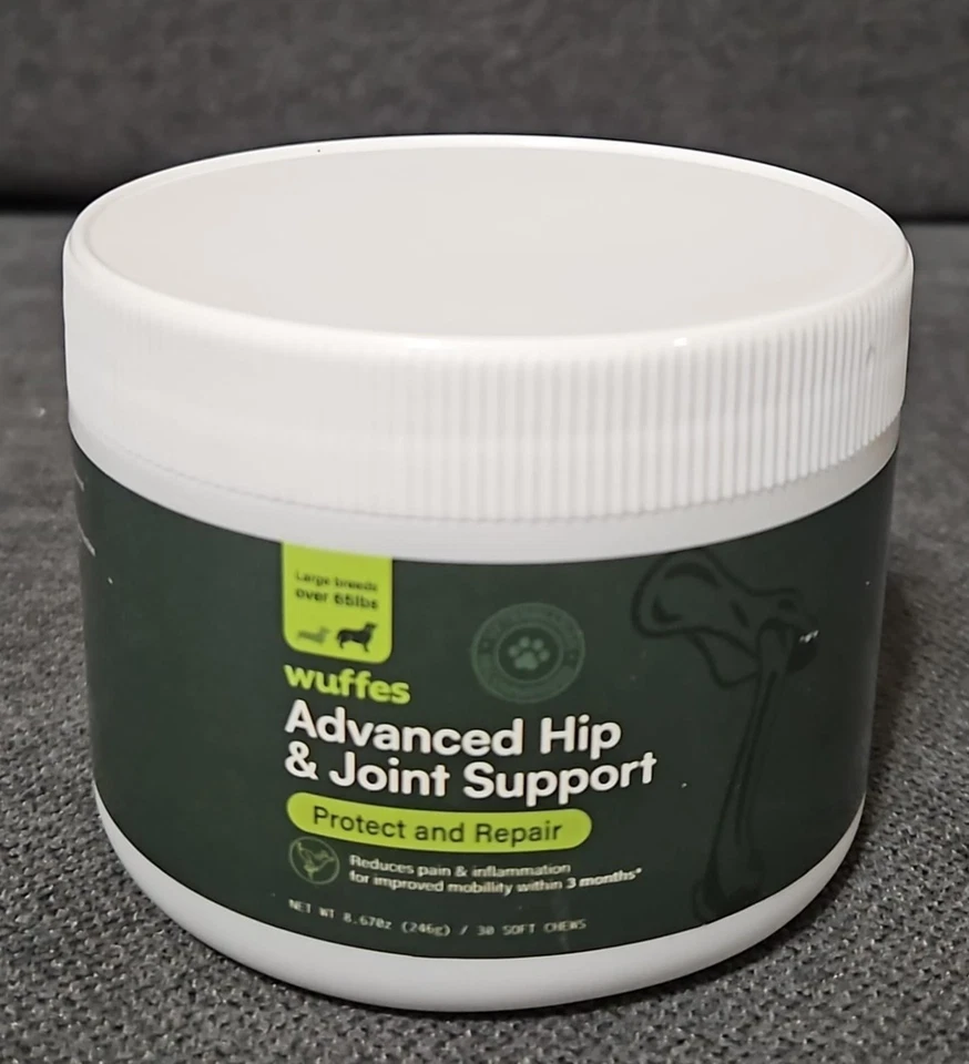 Wuffes Advanced Dog Hip and Joint Supplement with Glucosamine 30 Flavored Chews