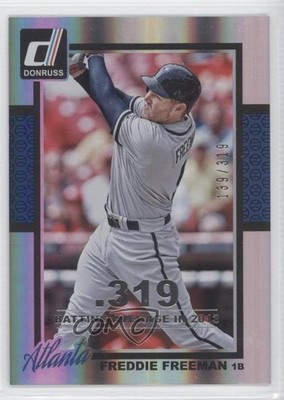2014 Panini Donruss Silver Season Stat Line 139/319 Freddie Freeman #117 0a1