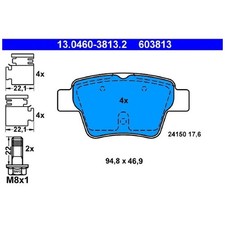 Satz Bremsbeläge Bremsklötze hinten für Peugeot 307 3A/C 3E CC 3B SW 3H | 241