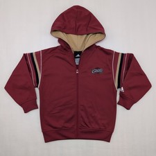 Y2K Adidas Cleveland Cavaliers Wine  Gold Zip Hoodie Sweatshirt Youth Medium