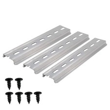 3 pcs DIN Rail Slotted Aluminum RoHS 6 Inches Long 35mm Wide 7.5mm High MXU-D...