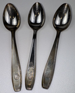 Vintage Sola Holland 5” Silver Plated Spoon, Cruise Ship Nautical Set Of 3