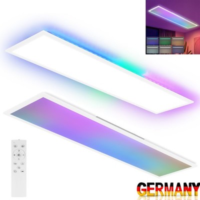 LED Panel Deckenleuchte Dimmbar RGB 100x25 24W Backlight Tageslichtlampe Büro