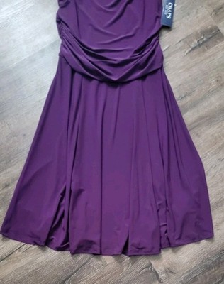 NWT Womens Large Chaps Purple Sleeveless Cowl Neck Fit Flare Dress Ruching | eBay NWT Womens Large Chaps Purple Sleeveless Cowl Neck Fit Flare Dress Ruching | eBay