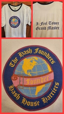 Hash House Harriers Founder Worldwide Running Ringer Shirt Run Grand Master L