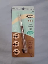 PHYSICIANS FORMULA BROW TWEEZ  3-IN-1 BROW PENCIIL TWEEZER SHAPER, LIGHT BROWN
