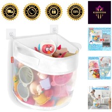 Moisture-Resistant Bath Toy Caddy with Double Zipper - Stylish and Versatile
