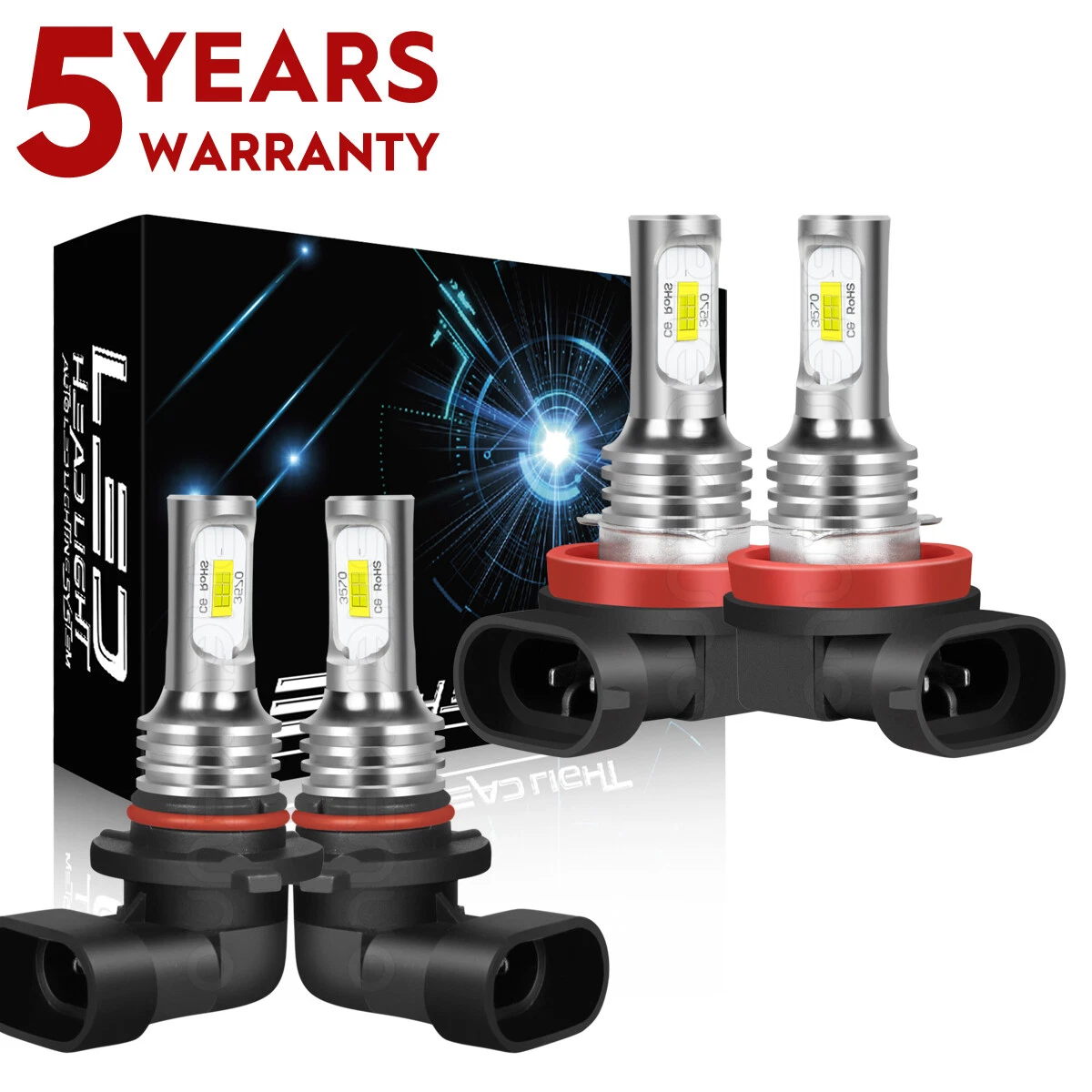 For Ram 1500 Classic Cab Pickup 2019-2021 LED Headlight High Low Beam Bulbs Kit