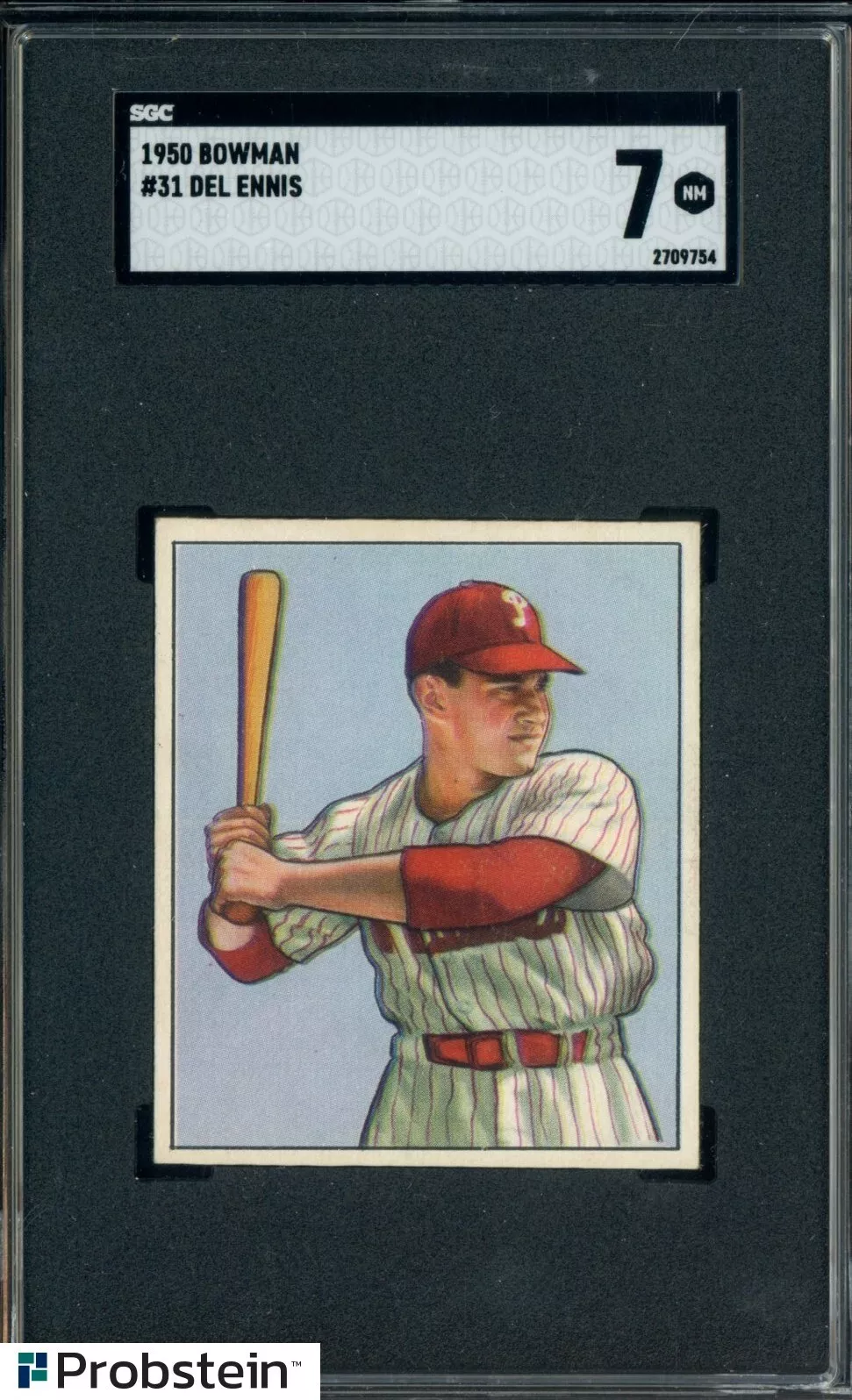 Del Ennis trading card