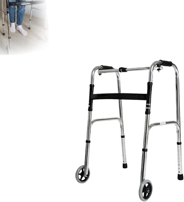 AIRM HEALTH Wohnungs Faltbar und Leicht mit Sit Rollatoren Schmal für Wohnu
