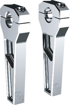 TODD'S CYCLE Risers - 1'' Clamping - 6'' Rise - Chrome TD-R11-06