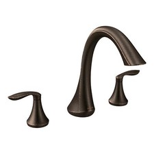 MOEN Eva T943ORB Two Handle Deck-Mount Roman Tub Faucet Trim Kit in Oil Rubbed