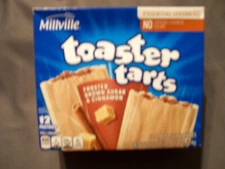 MILLVILLE TOASTER TARTS 12-1.8 oz PIECES  22 OZ BOX BROWN SUGAR & CINNAMON