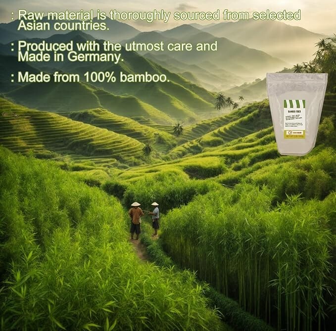 Bamboo Fiber 2.2lb 1000g, Gluten Free, Non GMO, Keto Friendly, 100