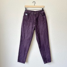 VINTAGE WRANGLER Skinny Jeans Womens Sz 12x30 Washed Plum High-Rise USA MADE 90s