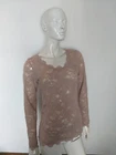 ROSEMUNDE beige long sleeve top blouse size L