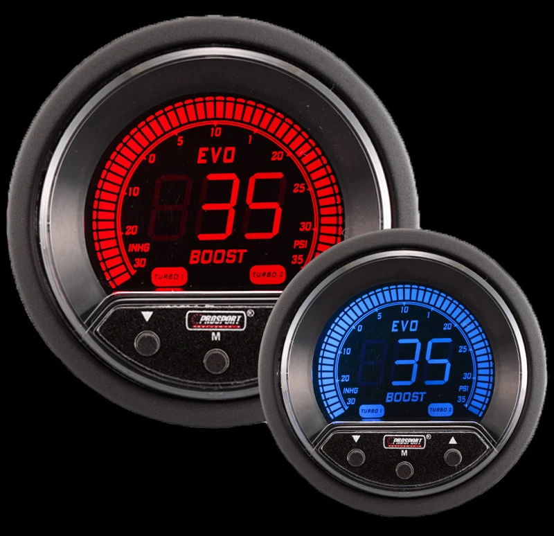 Prosport 52mm Evo Electrical Boost Controller gauge red/blue - Image 3 of 3