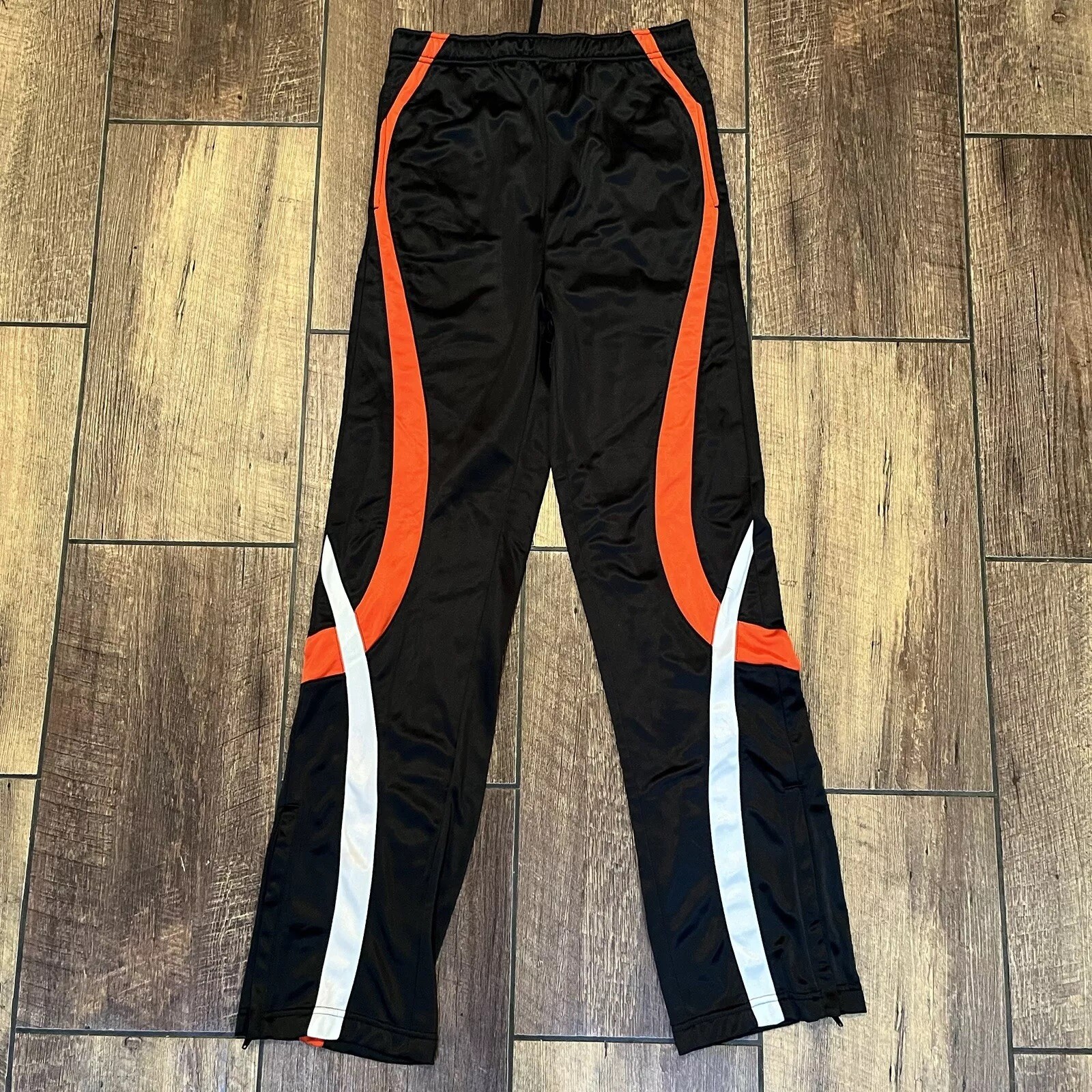 GTM Sportswear Youth Large Black Track Pants Fleece Lined Gymnastics Sports