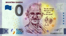Zero Euro Note - 0 Euro Note - Malta - Mahatma Gandhi 2023-2