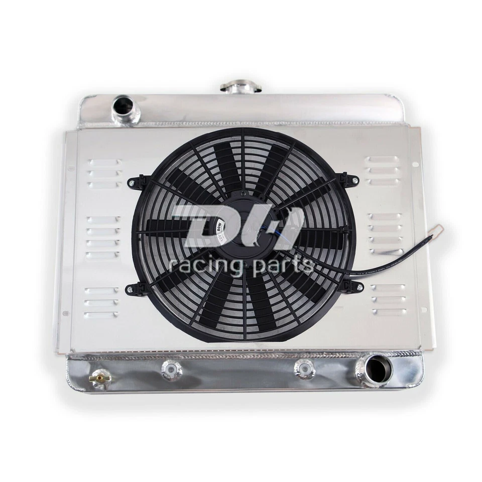 Ventilador de cubierta de radiador de aluminio de 4 filas apto para Chevrolet Chevy Nova Chevy II V8 1962-1967 Foto 3 de 4