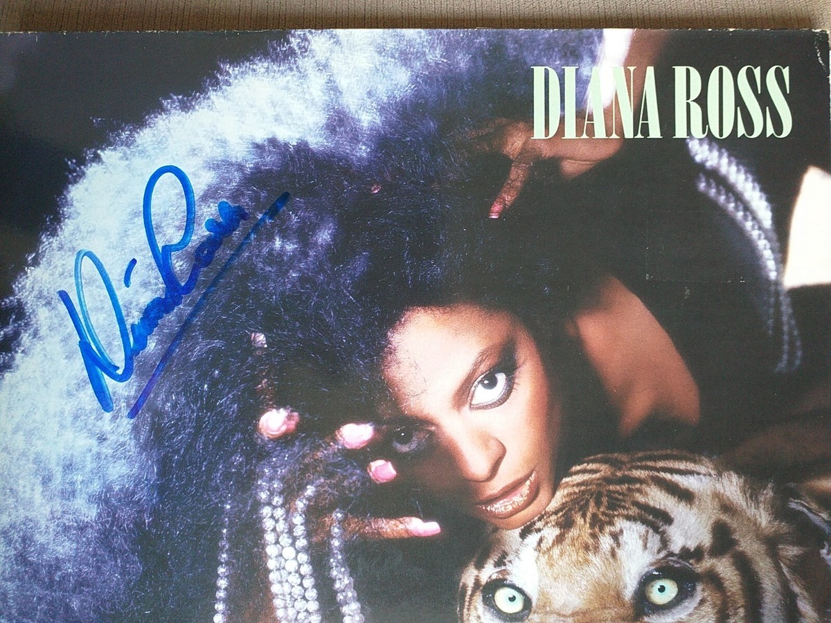 DIANA ROSS Genuine Signed ALBUM COVER EATEN ALIVE Signed by DIANA