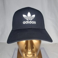Adidas Trefoil Spell Out Black Adjustable Snapback Cap Hat Dad