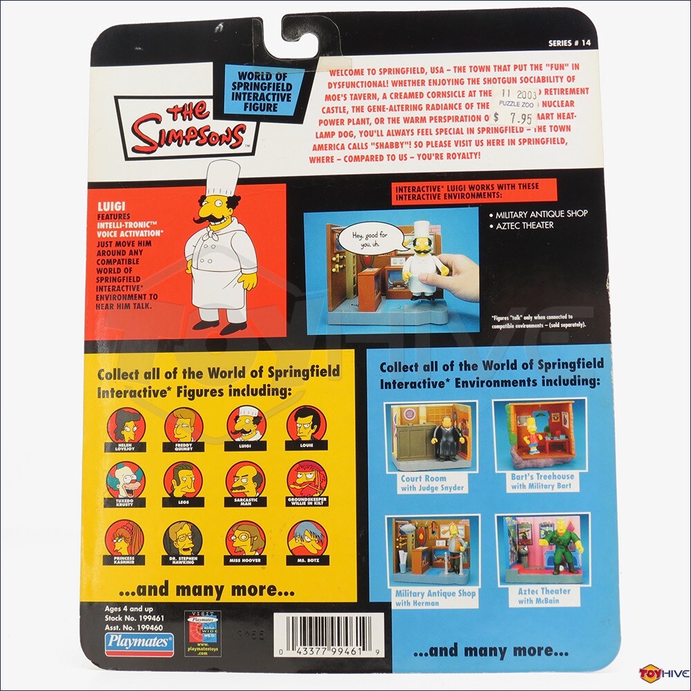 The Simpsons Luigi pizza man series 14 World of Springfield figure