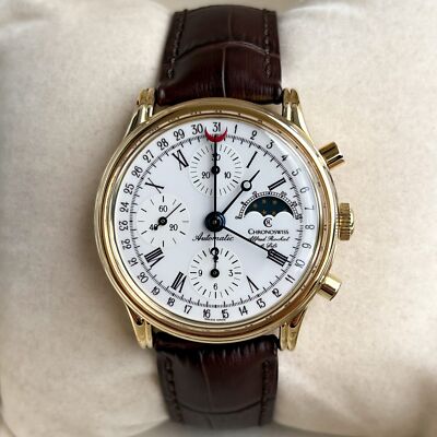 Chronoswiss Lunar Ref: 77990 Chronograph Moon phase Automatic Wristwatch Man´s