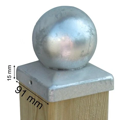 EXCOLO Tappi per pali zincati 90 mm sfera pali in legno protezione dalle intemperie pali recinzione cap